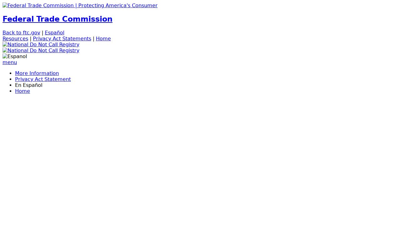 Arkansas phone numbers protection through the FTC Do Not Call Registry